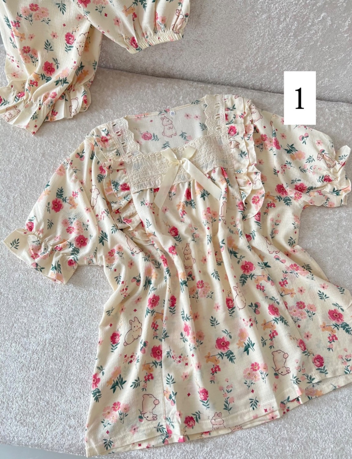 ست دو تیکه یقه گیپوری