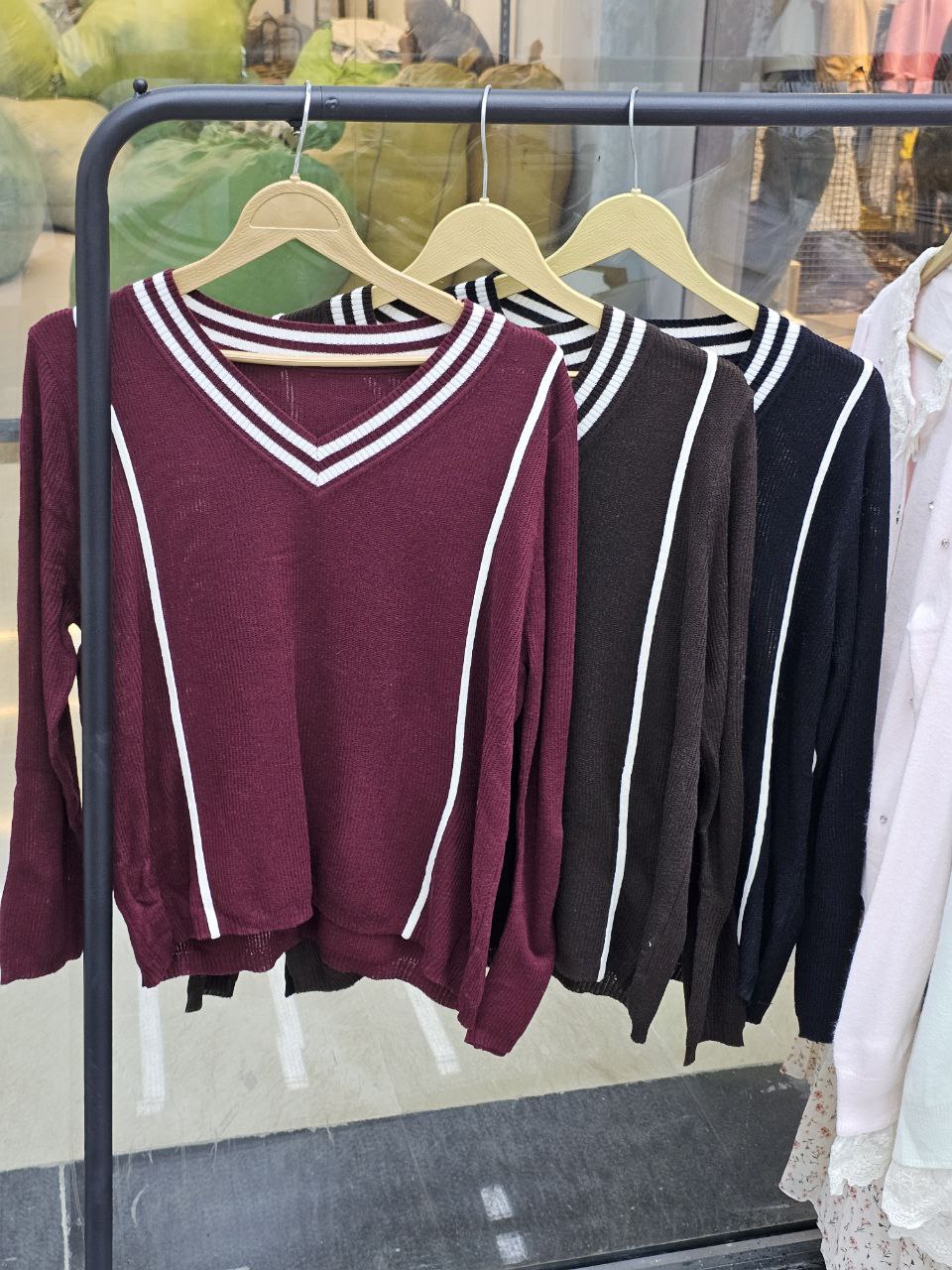 بلوز بافت یقه هفتی