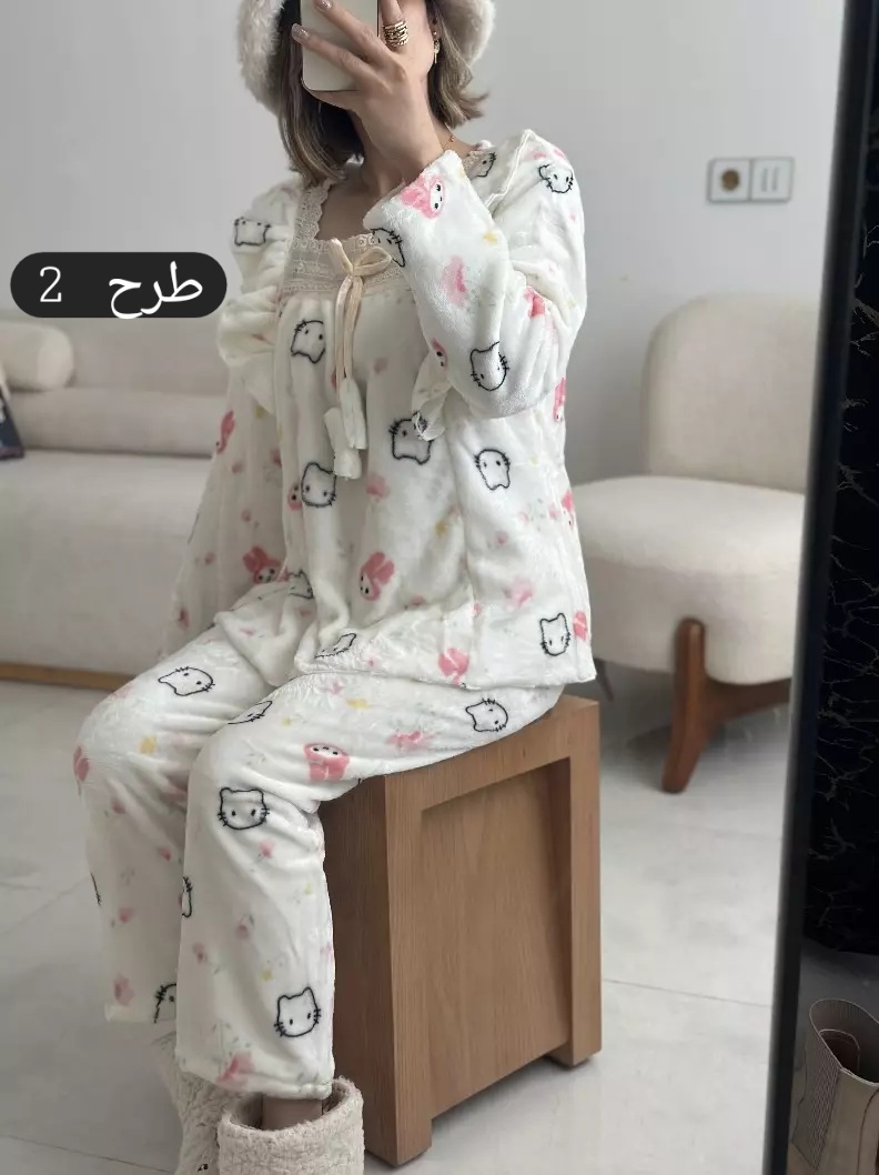 ست حوله ای یقه گیپوری