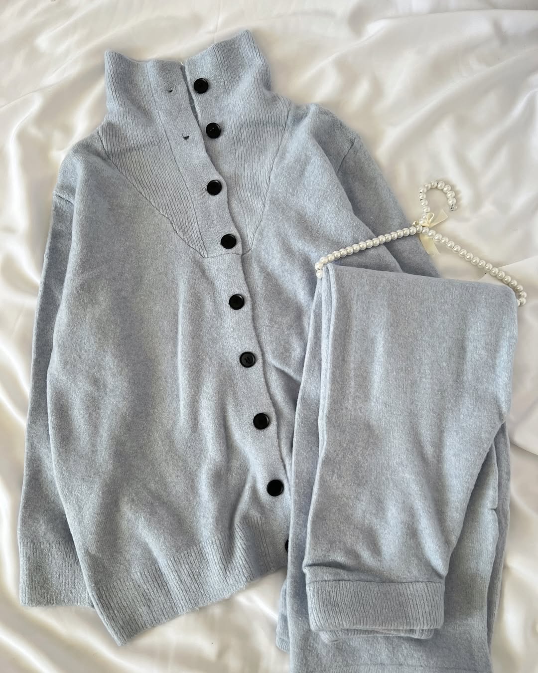 ست دو تیکه بافت یقه اسکی