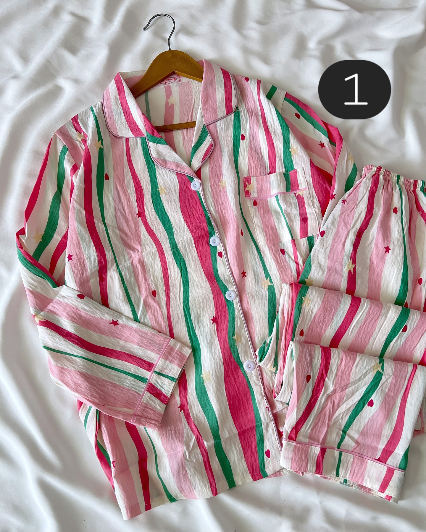 ست دو تیکه بلوز و شلوار موسلین