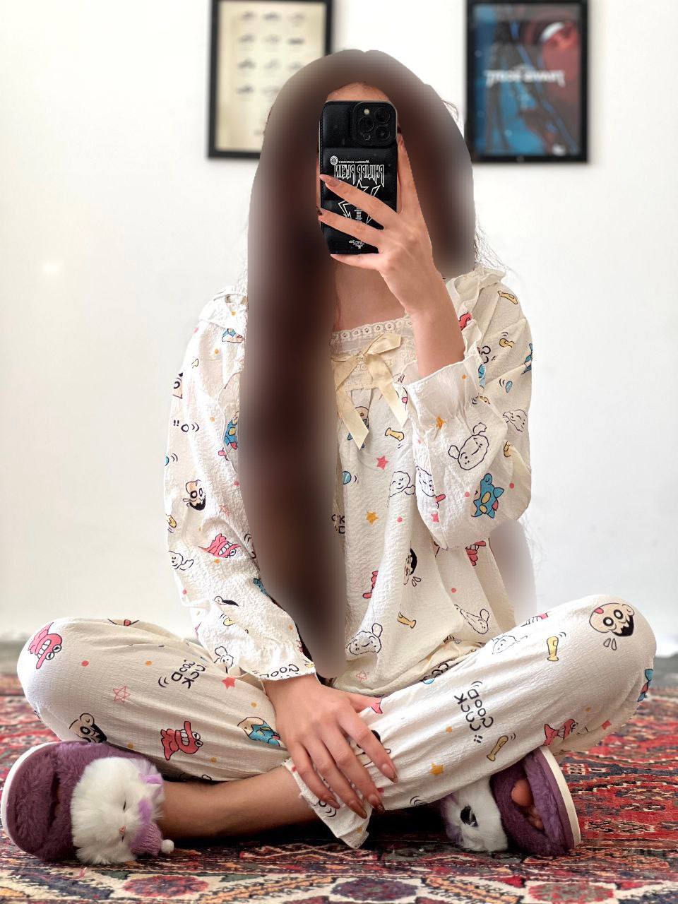ست دو تیکه بلوز و شلوار نخی