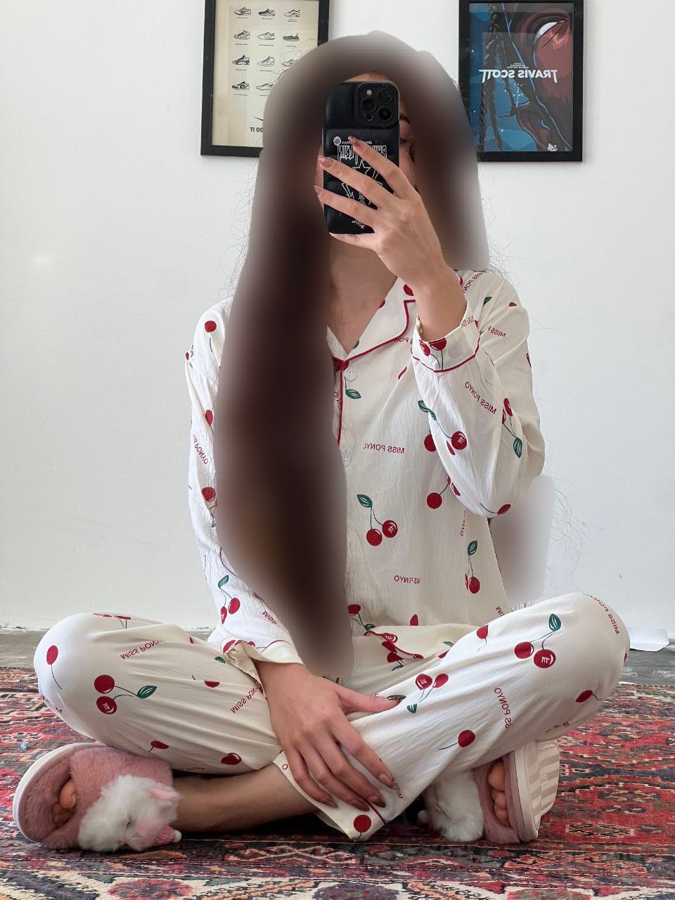 ست دو تیکه بلوز و شلوار نخی