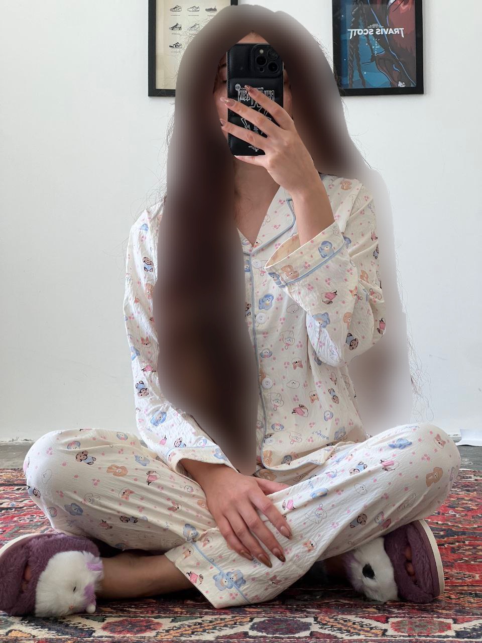 ست دو تیکه بلوز و شلوار نخی