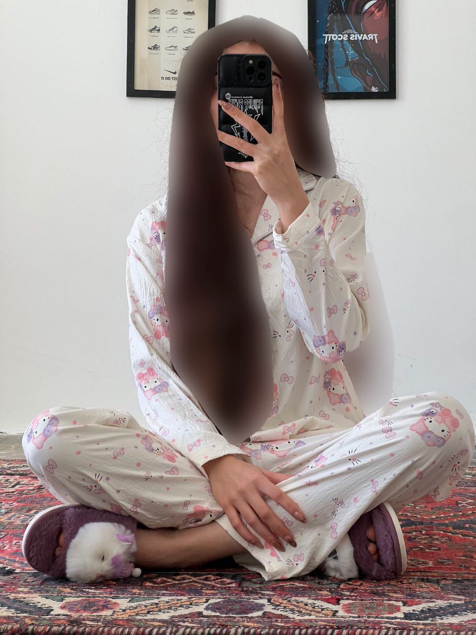 ست دو تیکه بلوز و شلوار نخی