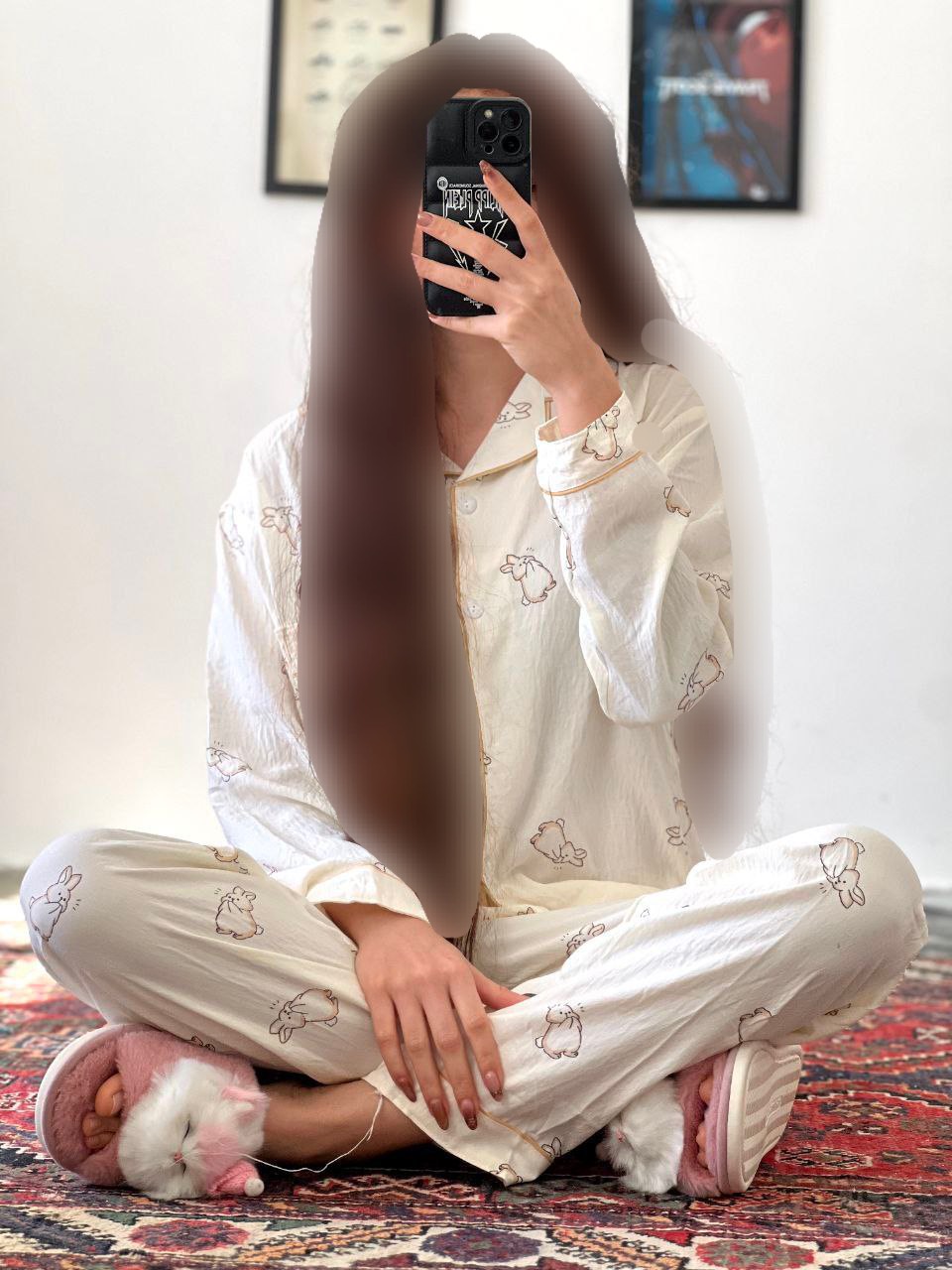 ست دو تیکه بلوز و شلوار نخی