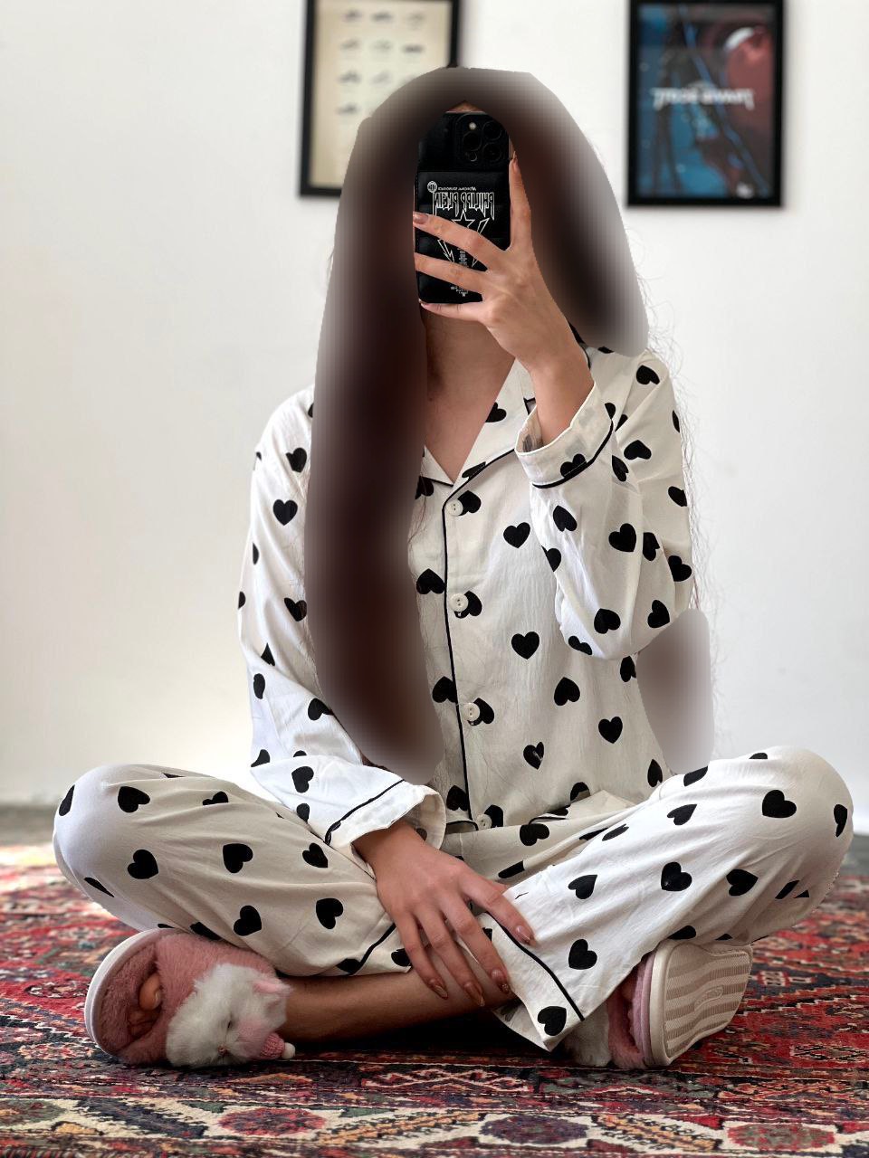 ست دو تیکه بلوز و شلوار نخی