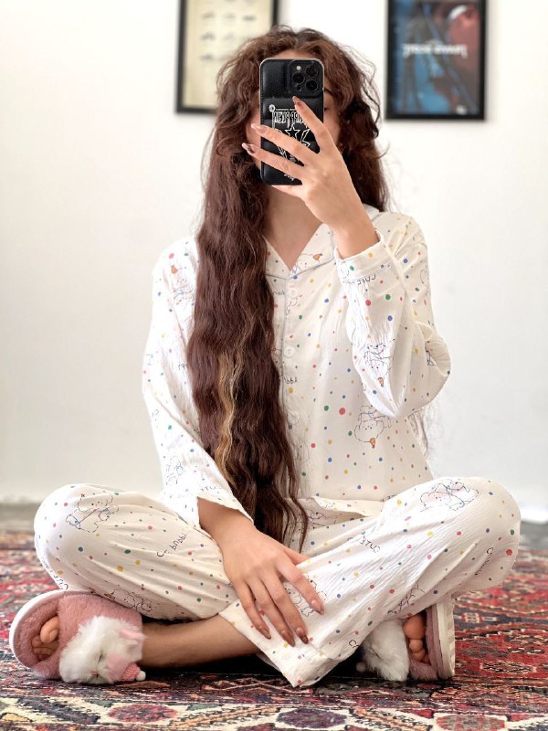 ست دو تیکه بلوز و شلوار نخی