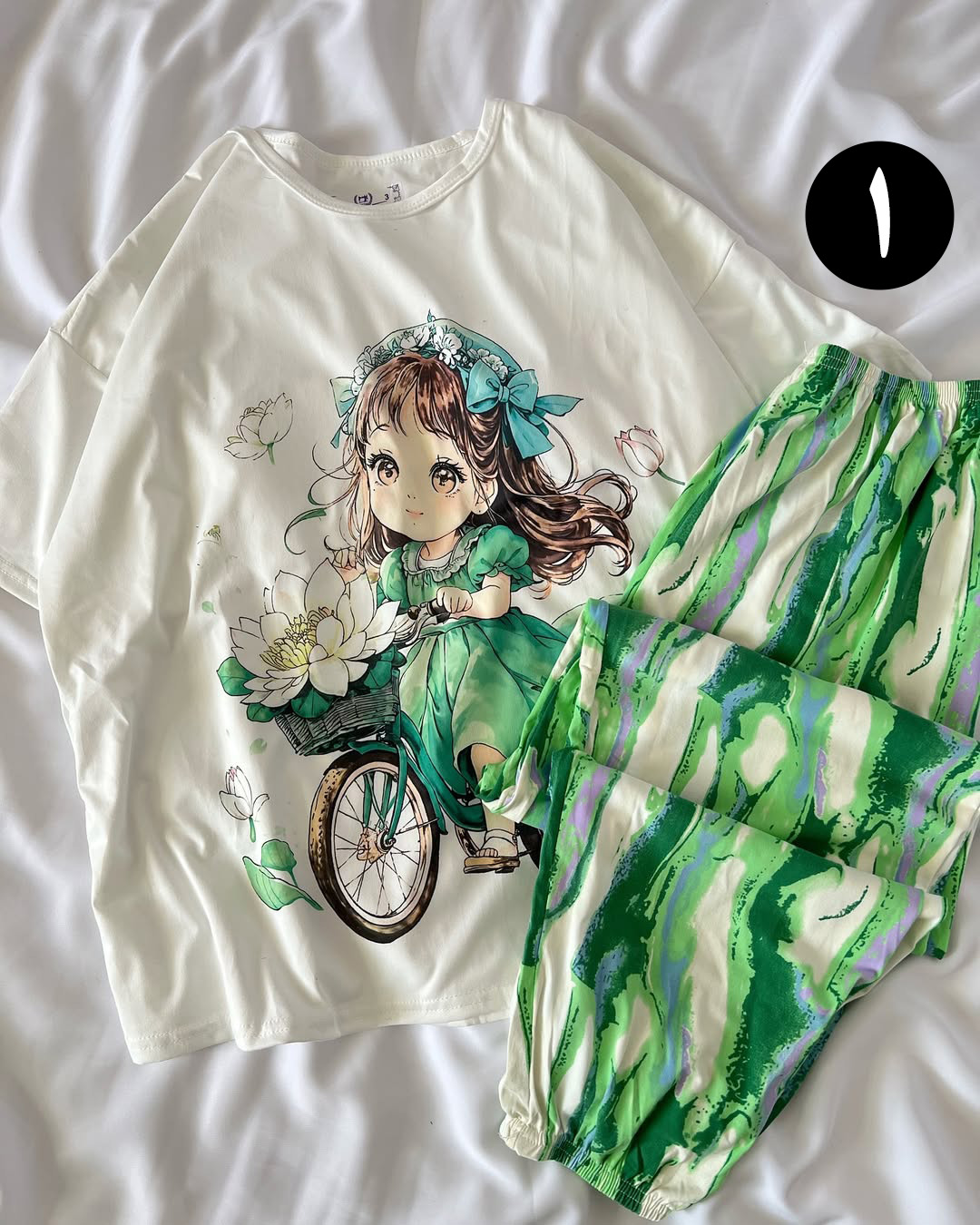 ست دو تیکه فانتزی کاپ دار 