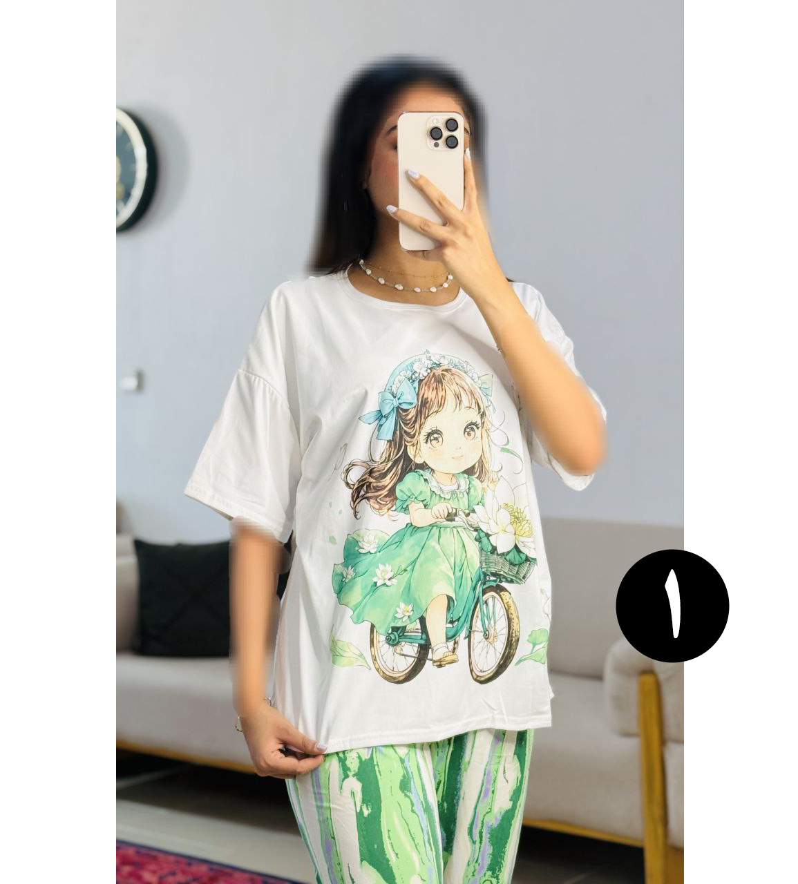 ست دو تیکه فانتزی کاپ دار 