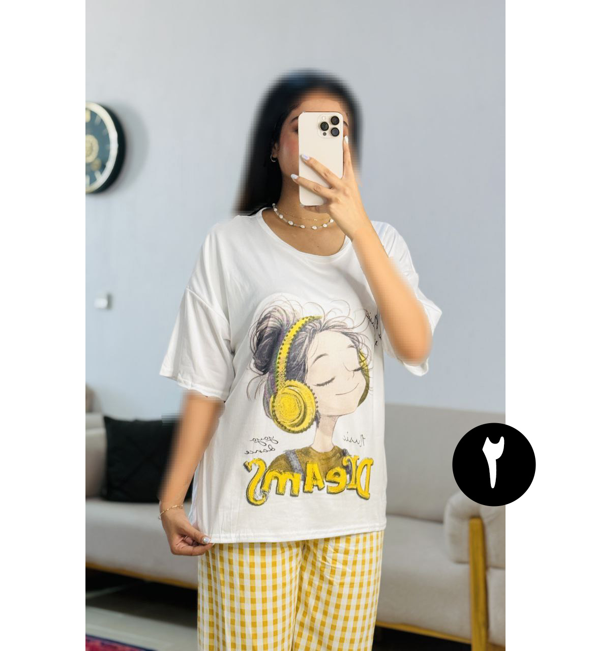 ست دو تیکه فانتزی کاپ دار 