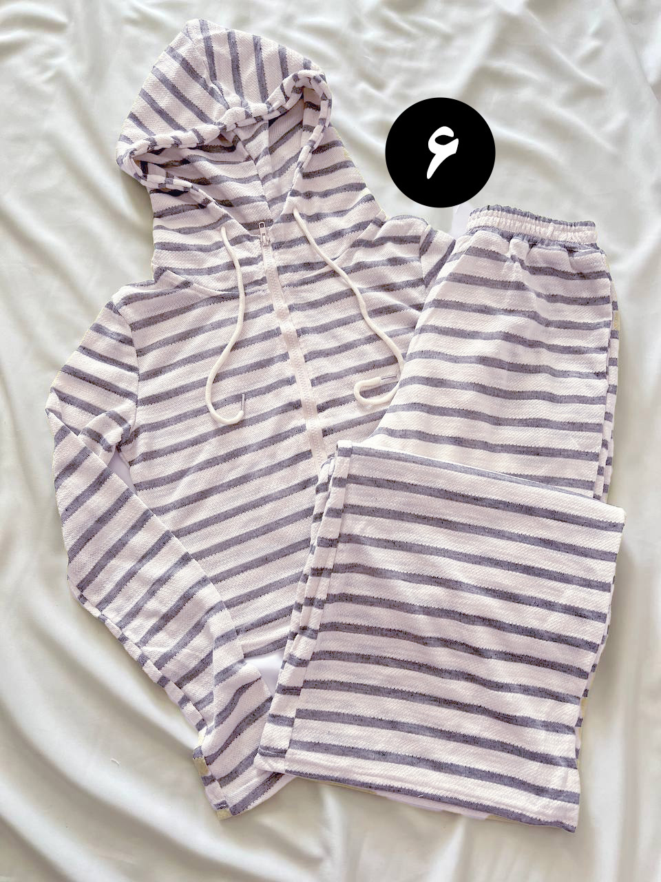 ست سویشرت و شلوار بگ راه راه