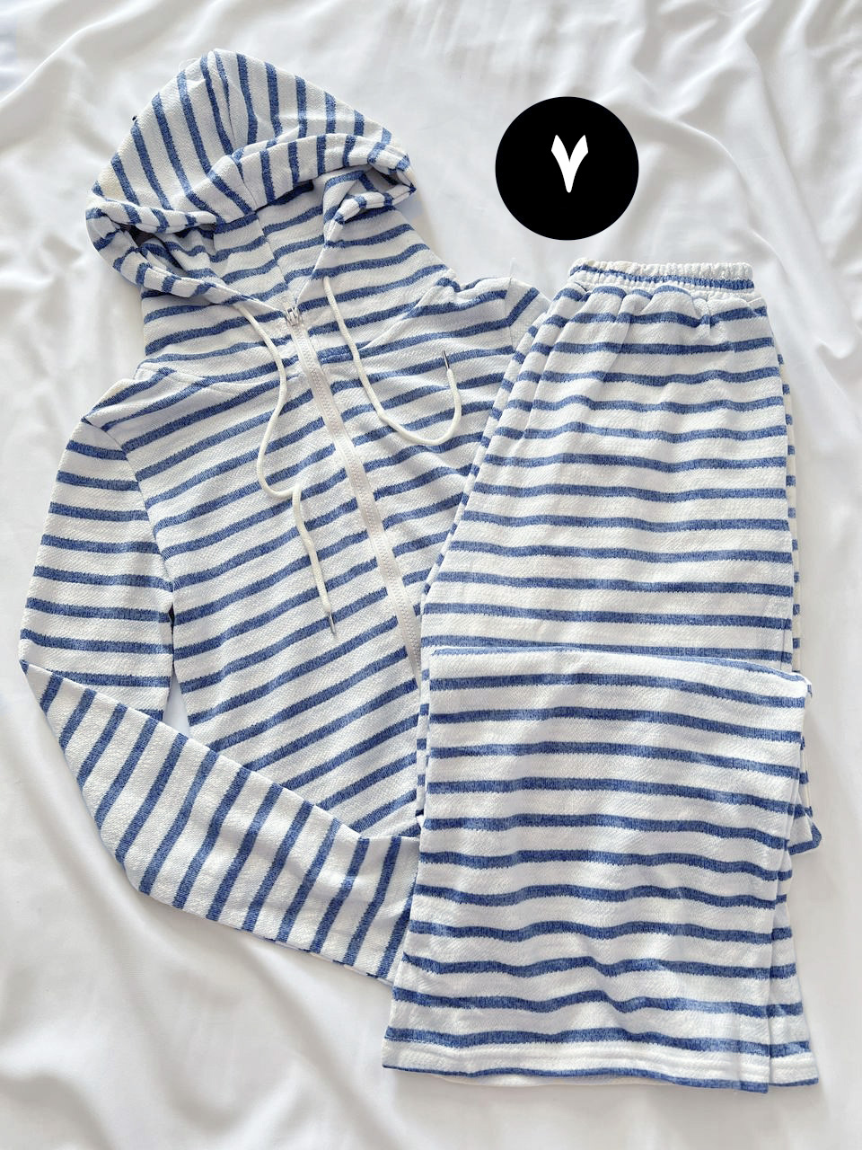 ست سویشرت و شلوار بگ راه راه