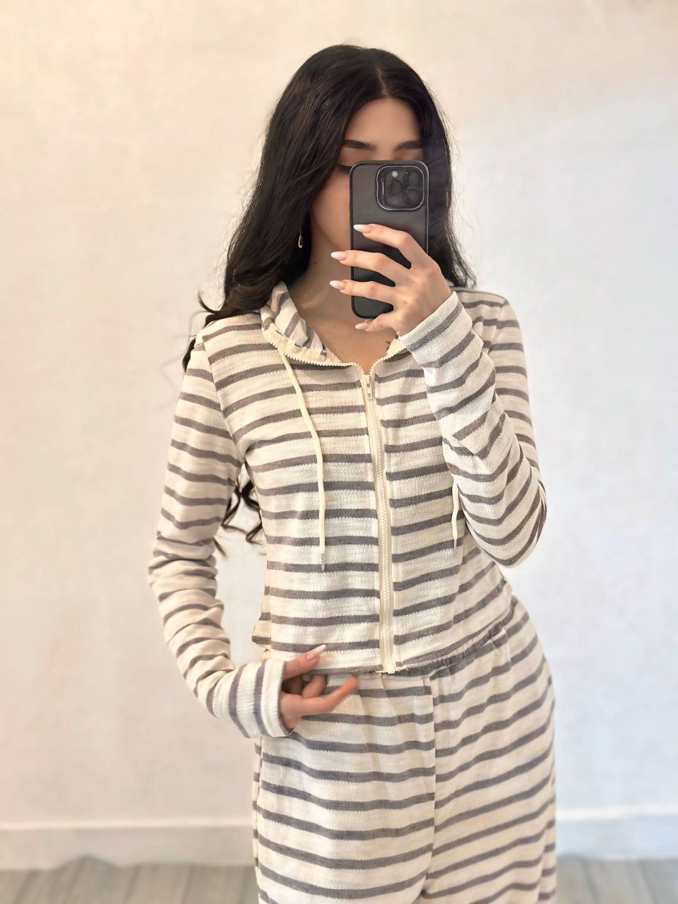 ست سویشرت و شلوار بگ راه راه 