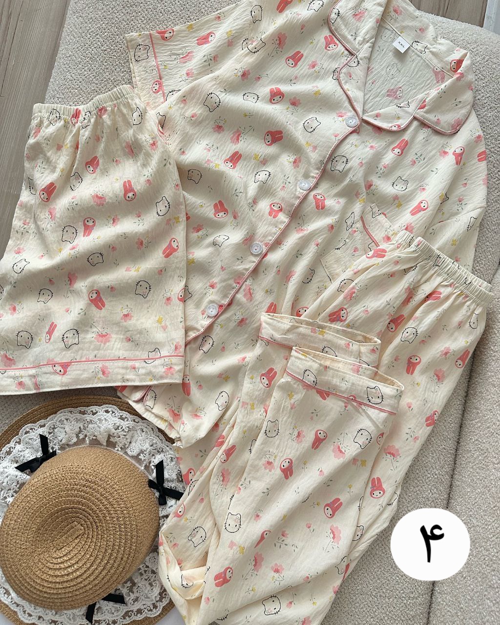 ست سه تیکه نخی فانتزی