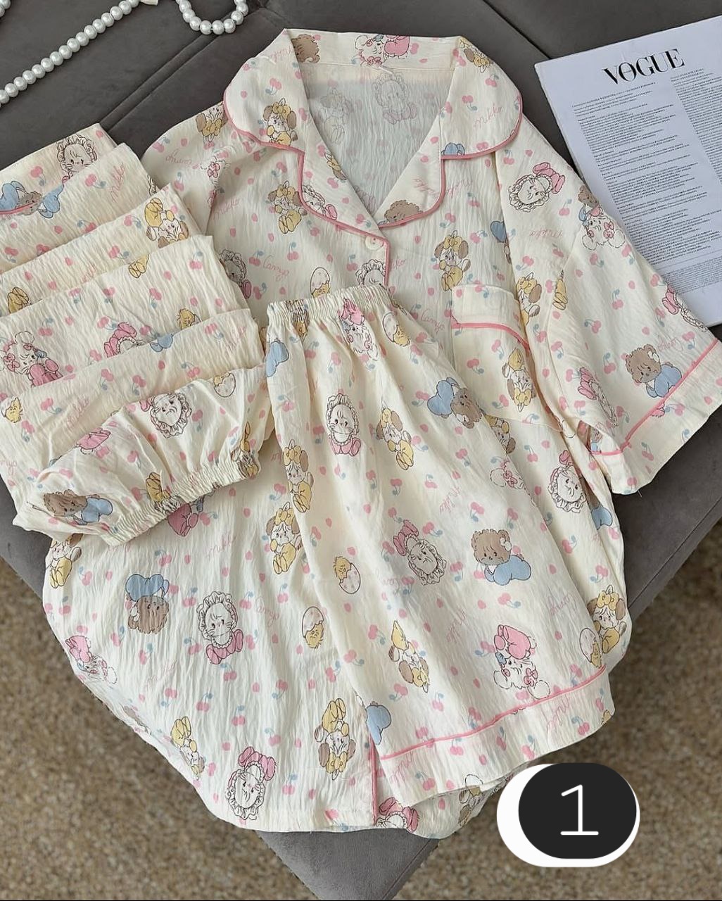 ست سه تیکه نخی فانتزی