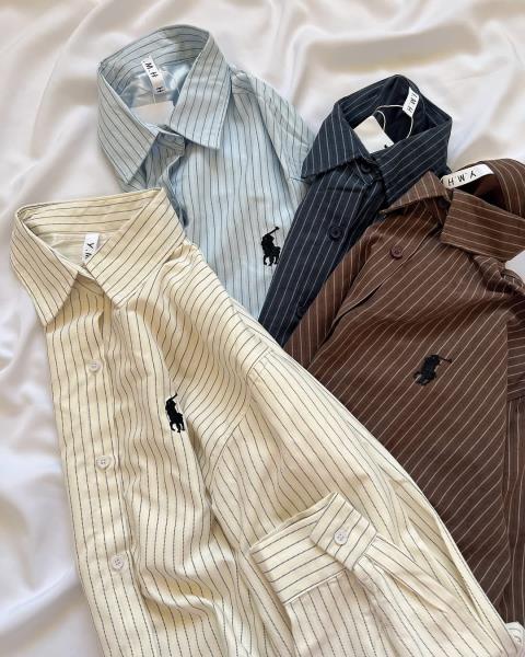 شومیز مانتویی راه راه