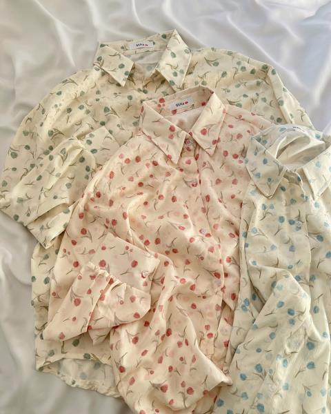 شومیز نخی نگین کار شده شاین دار