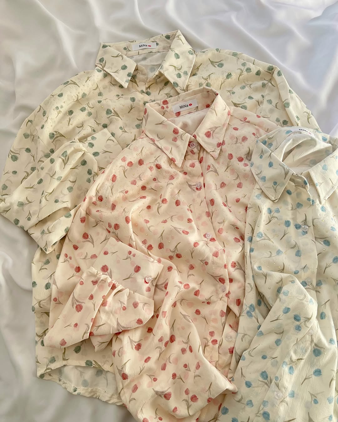 شومیز نخی نگین کار شده شاین دار