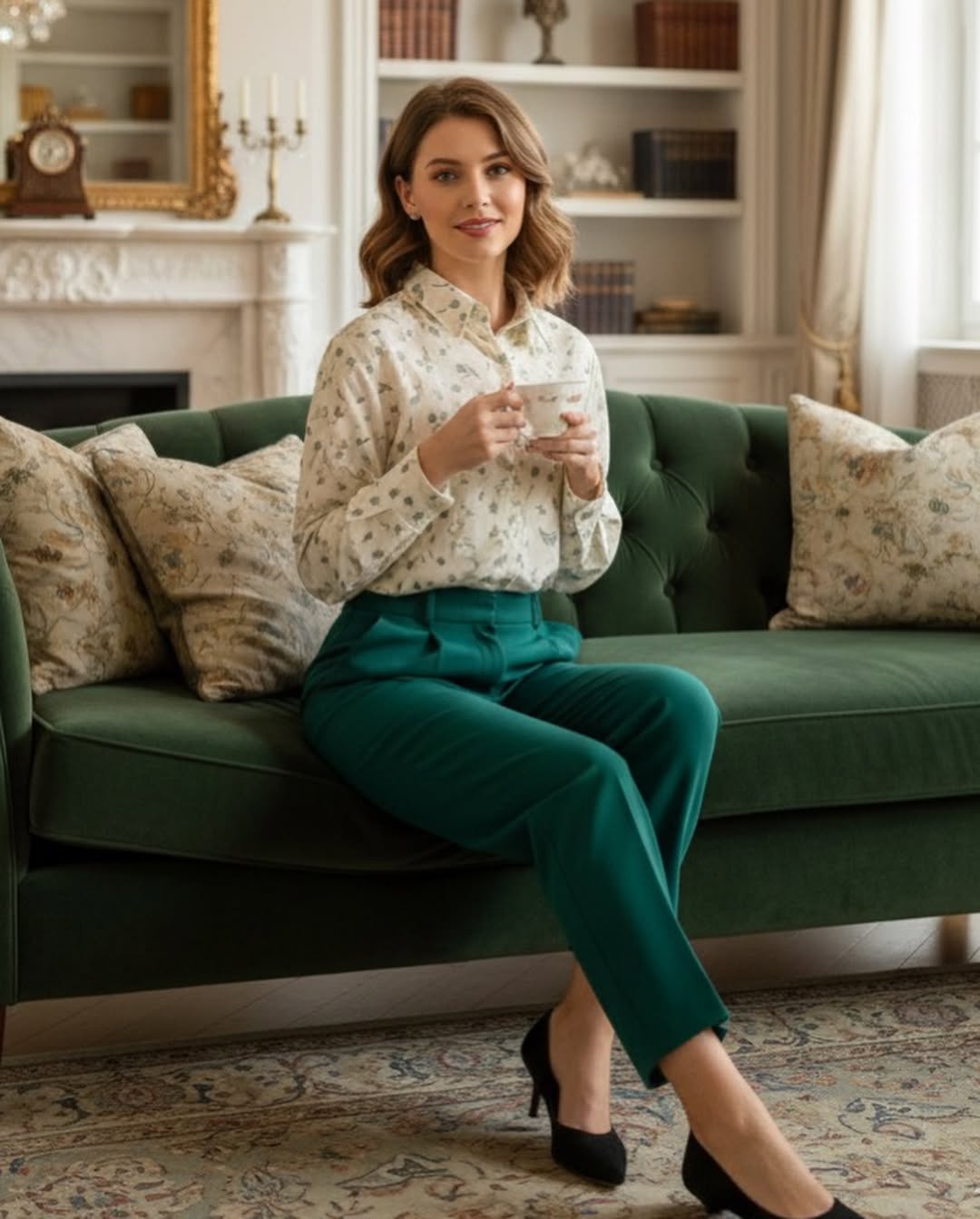 شومیز نخی نگین کار شده شاین دار