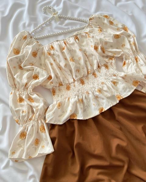 پیراهن مجلسی خامه دوزی