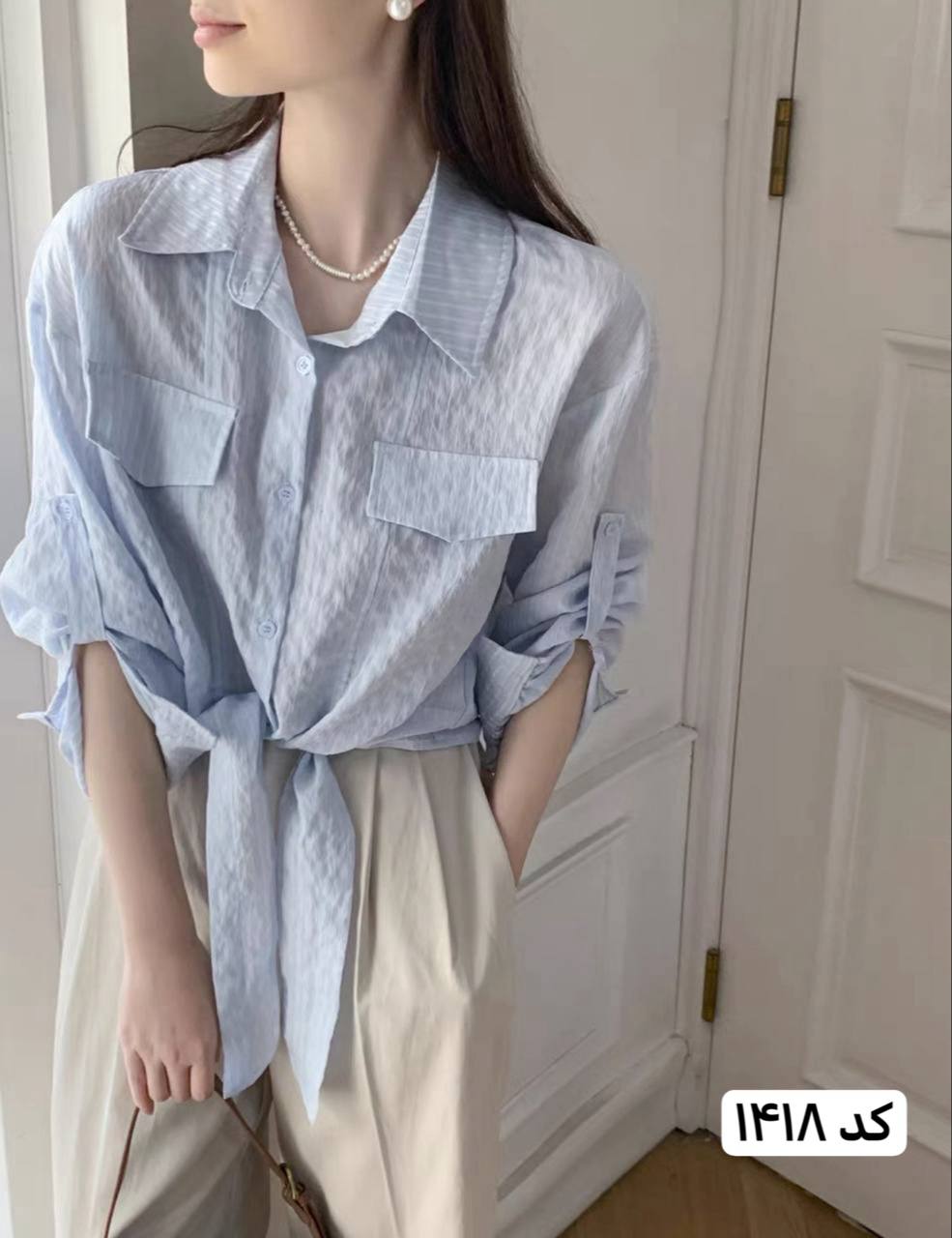 شومیز کراپی پایین گره ای 