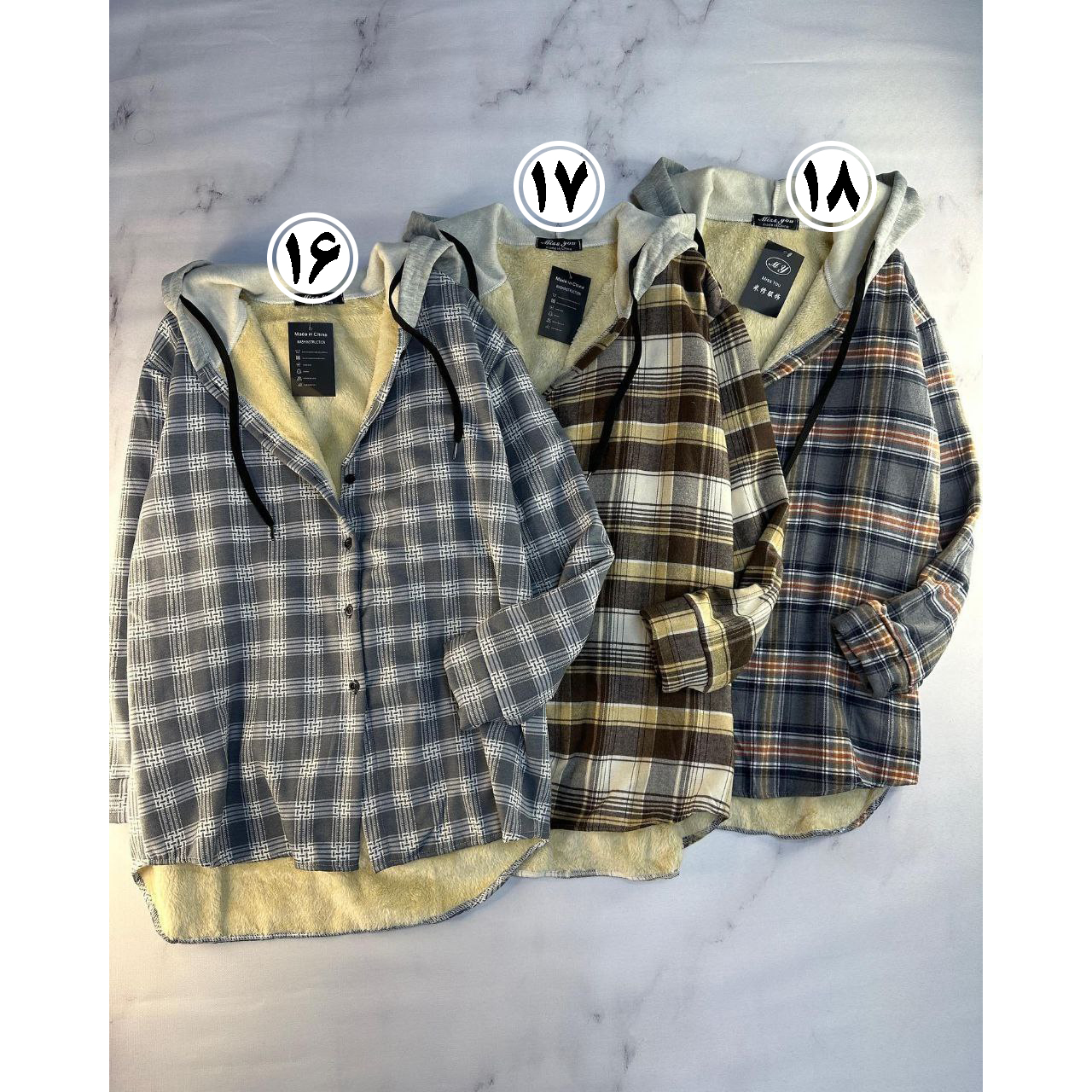 شکت چهارخونه داخل خز کلاه دار