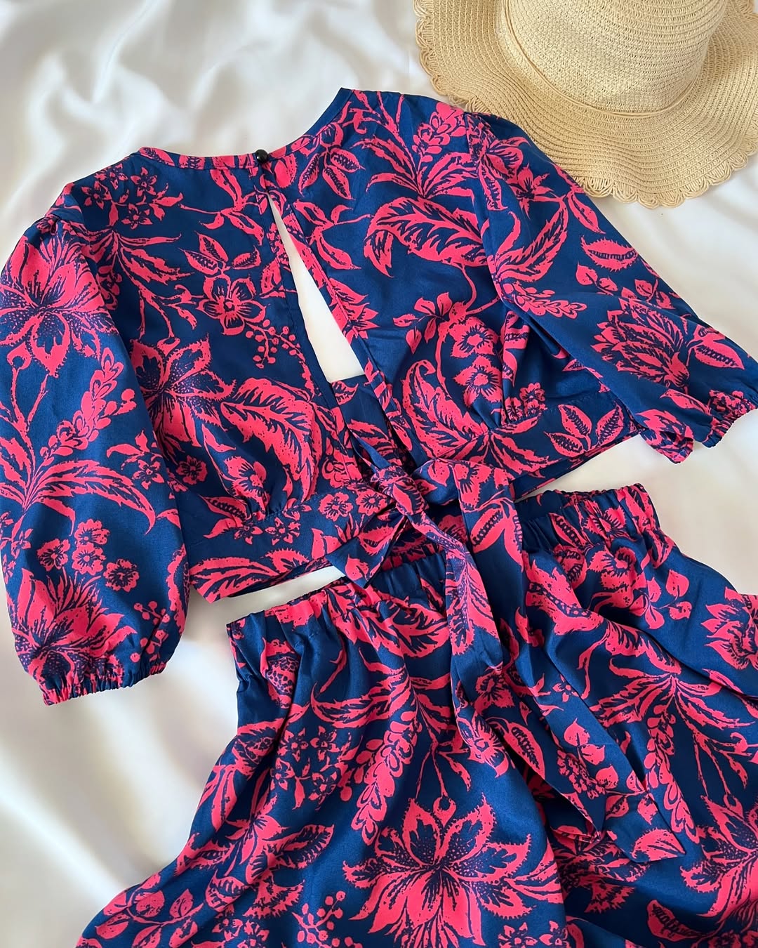 لباس آستین پف کمری ماکسی لباس ساحلی