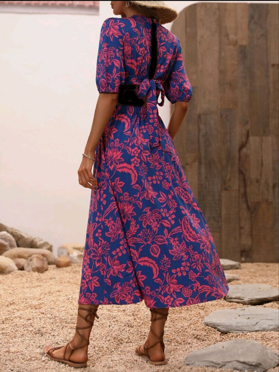  لباس آستین پف کمری