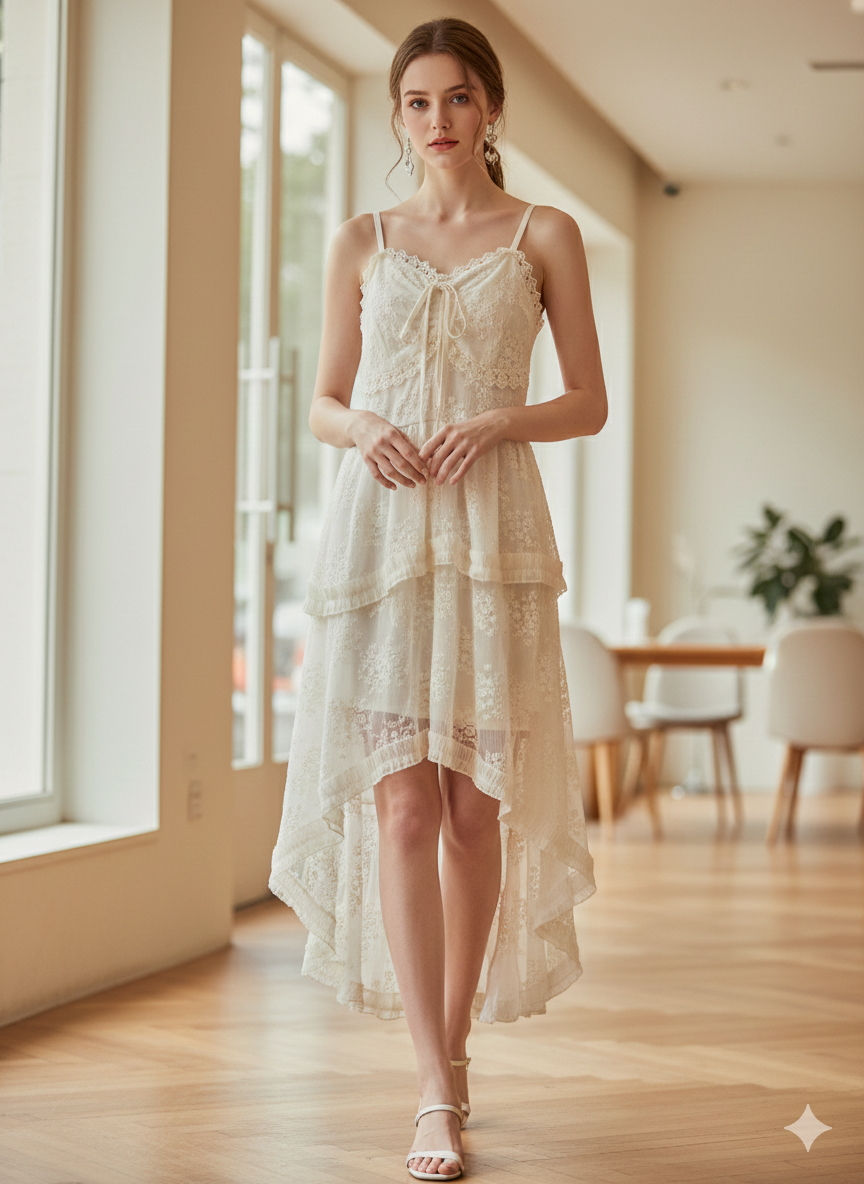 پیراهن دو بند گیپوری