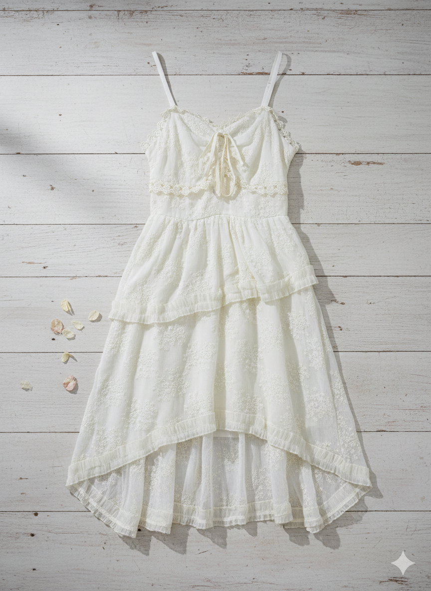 پیراهن دو بند گیپوری