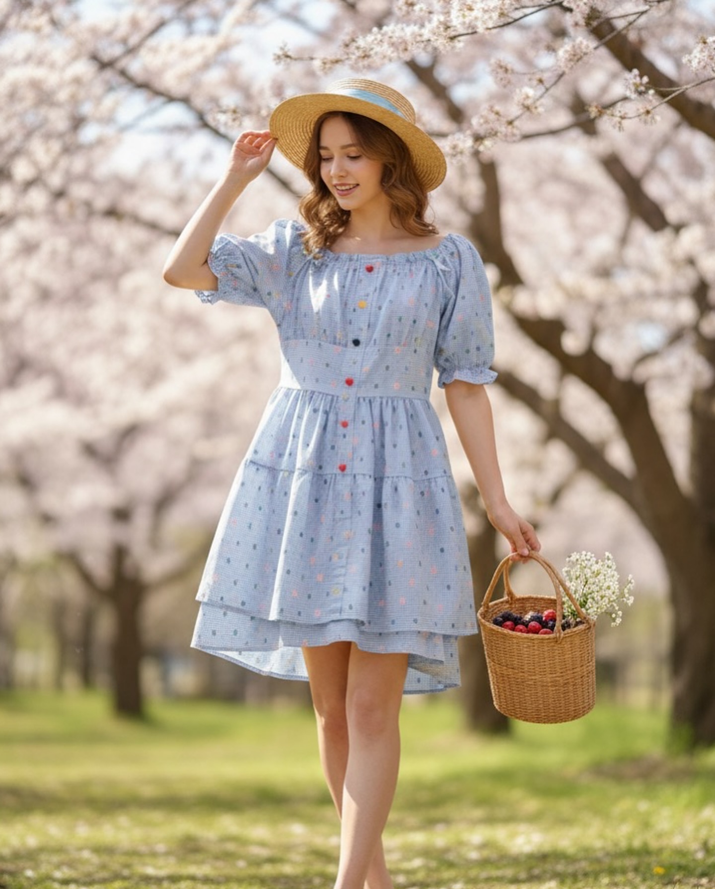 پیراهن نخی عروسکی پرنسسی