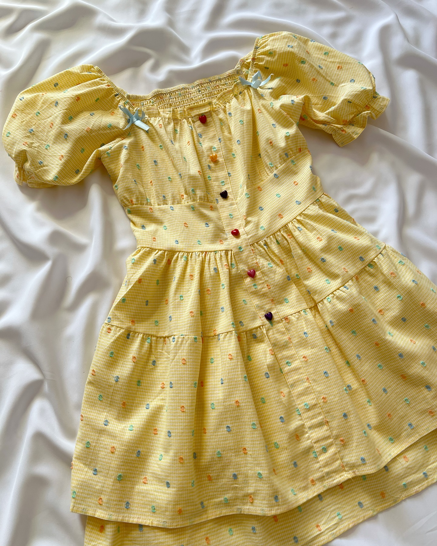 پیراهن نخی عروسکی پرنسسی