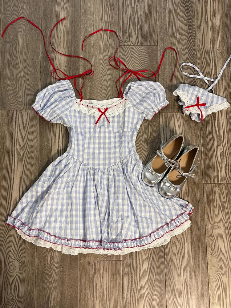 پیراهن نخی عروسکی پرنسسی