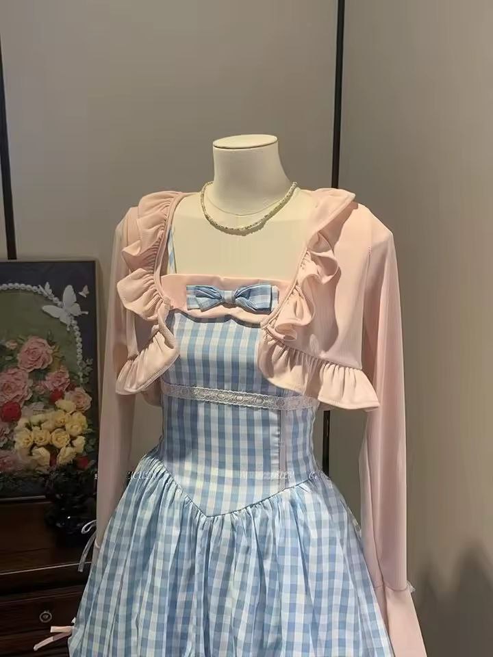 پیراهن نخی عروسکی پرنسسی