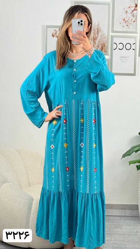 پیراهن گلدوزی