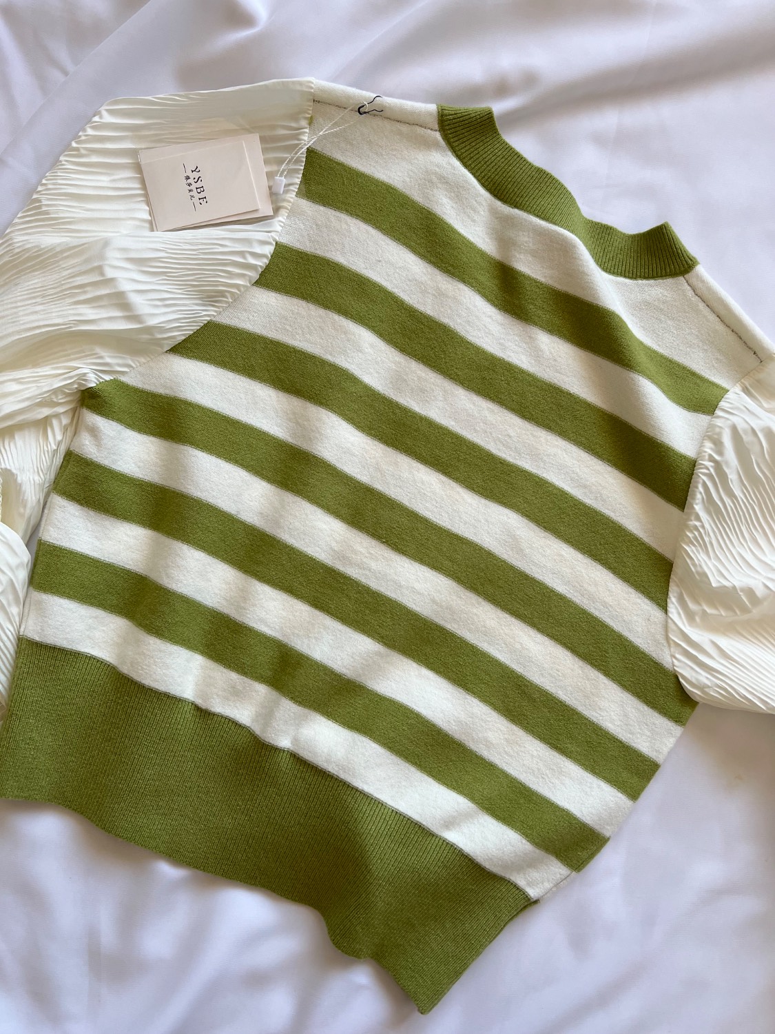 بلوز بافت آستین توری