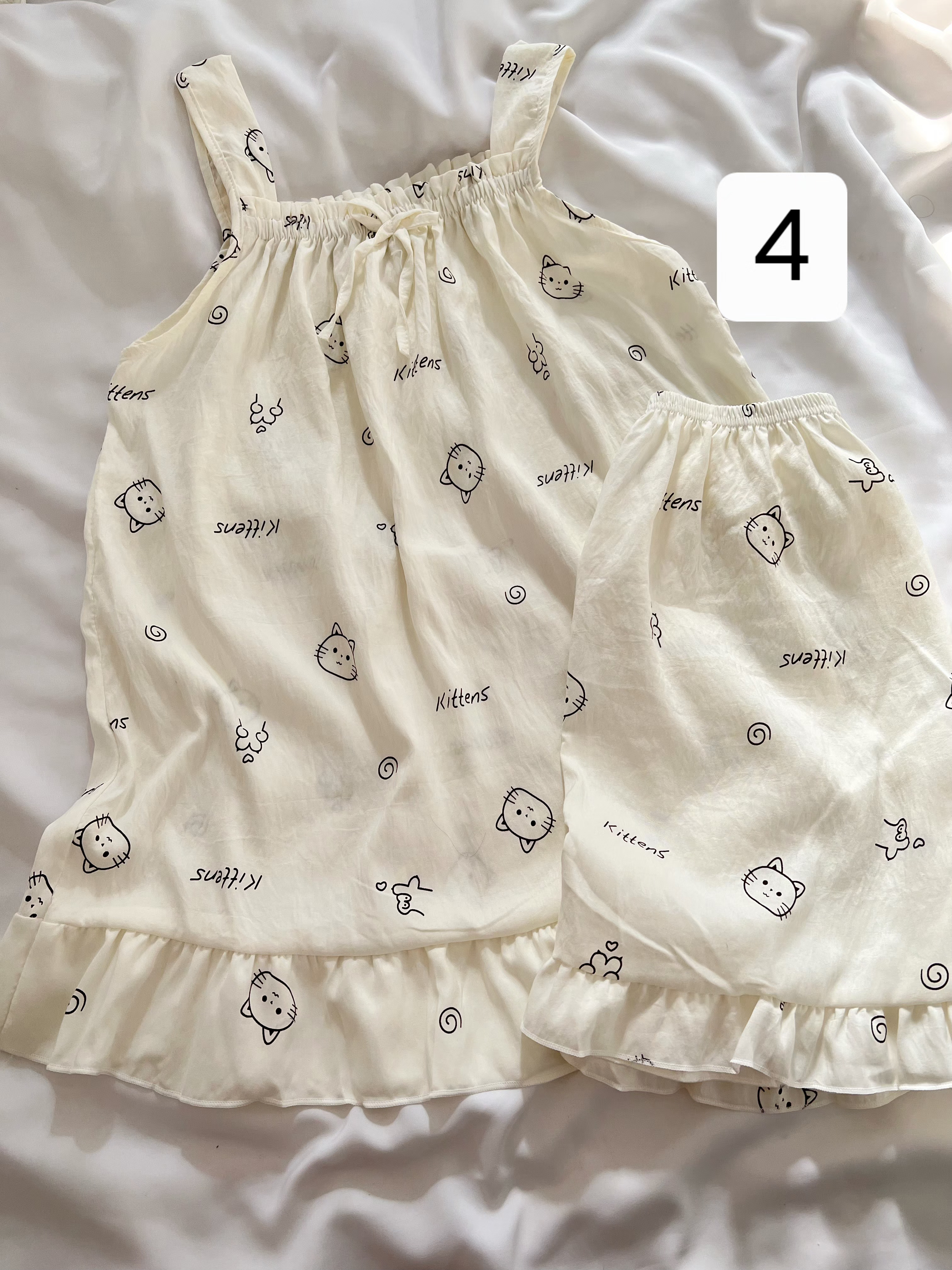 ست تاپ و شرتک نخی