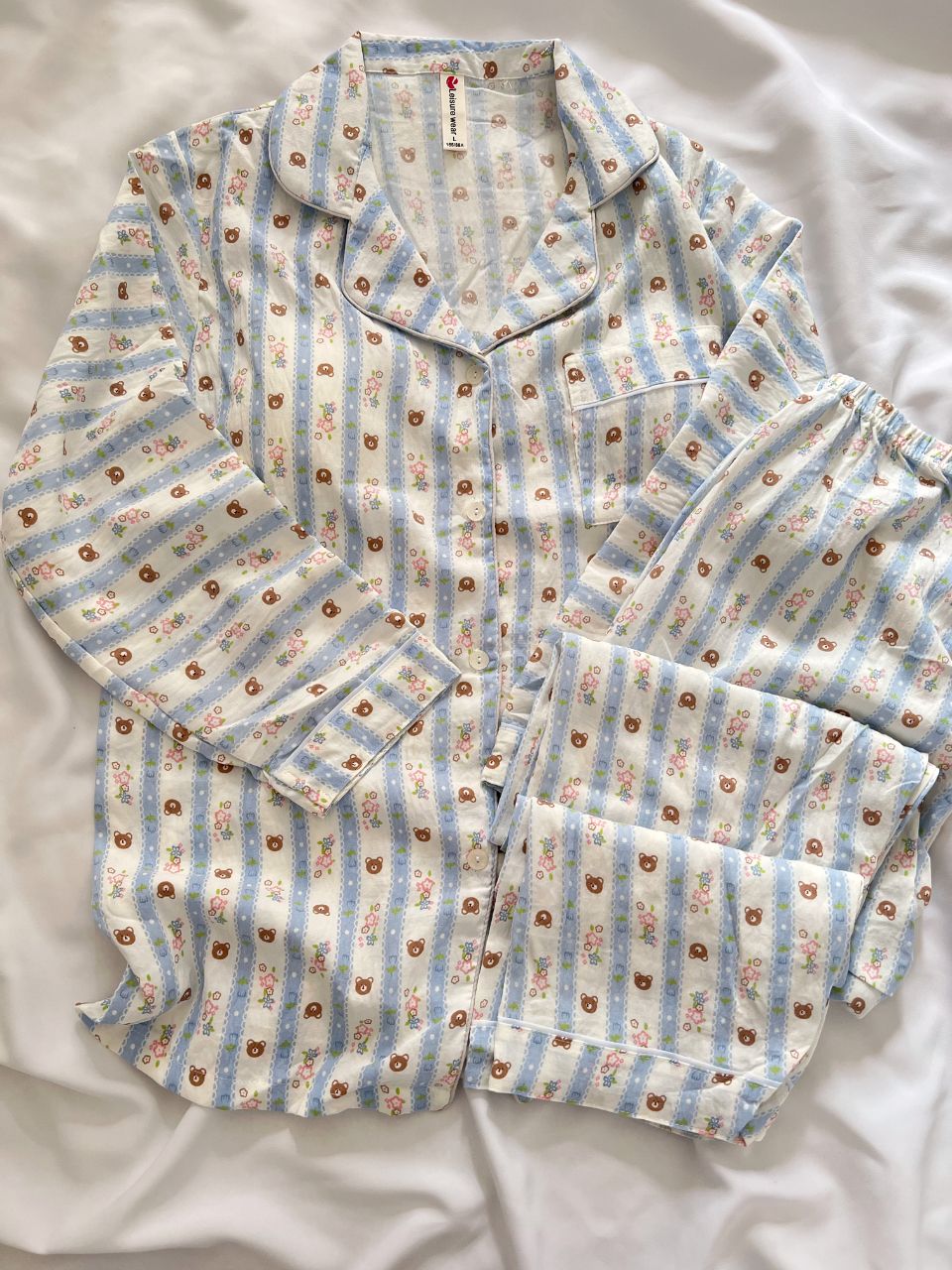 ست دو تیکه بلوز و شلوار نخ پنبه