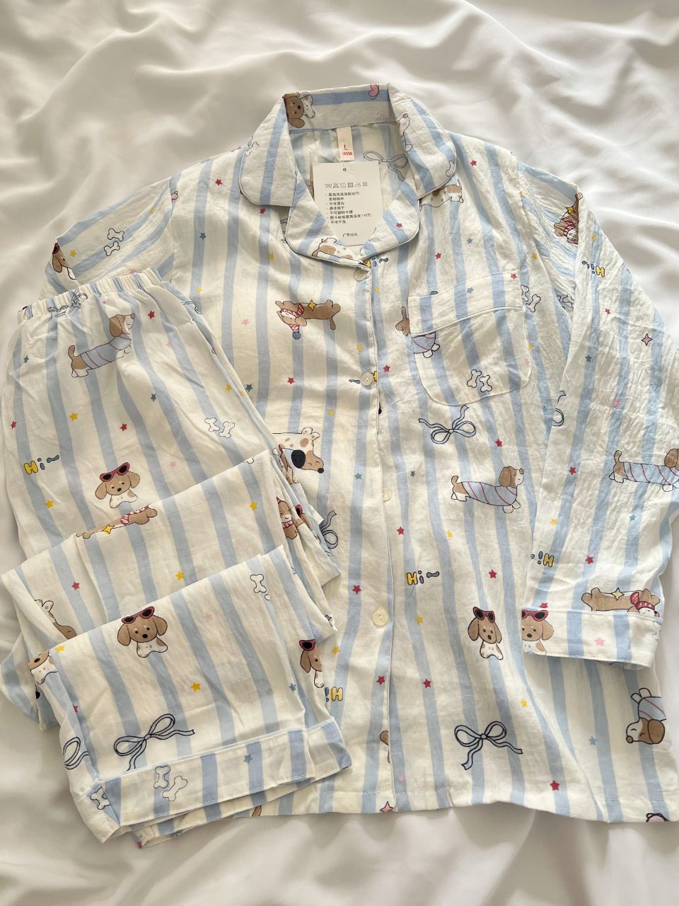 ست دو تیکه بلوز و شلوار نخ پنبه