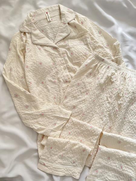 ست دو تیکه بلوز و شلوار نخ پنبه