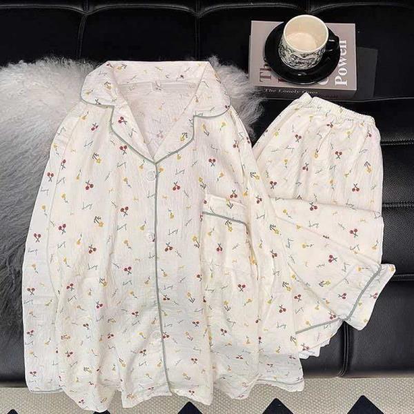 ست دو تیکه بلوز و شلوار نخی