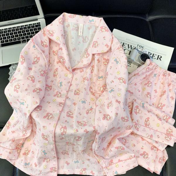 ست دو تیکه بلوز و شلوار نخی