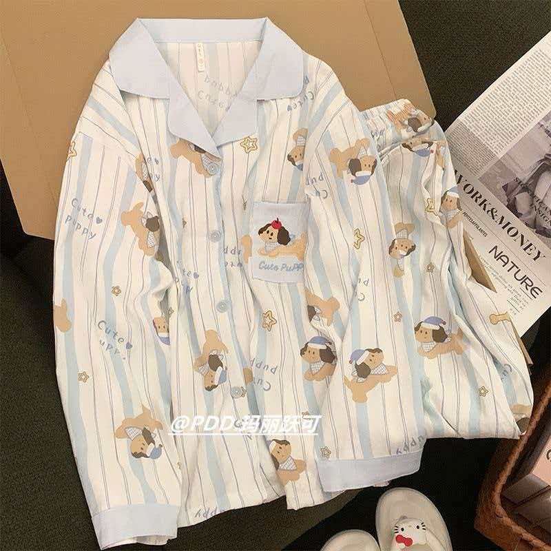 ست دو تیکه بلوز و شلوار نخی