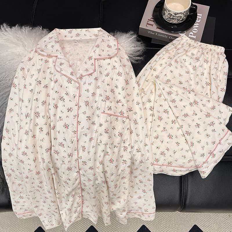 ست دو تیکه بلوز و شلوار نخی