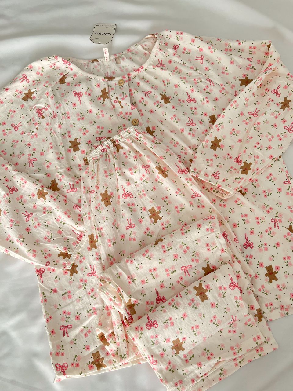 ست دو تیکه بلوز و شلوار نخی