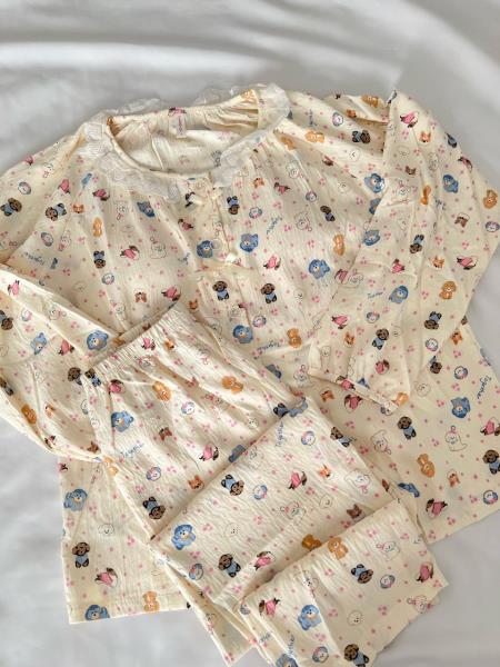 ست دو تیکه بلوز و شلوار نخی