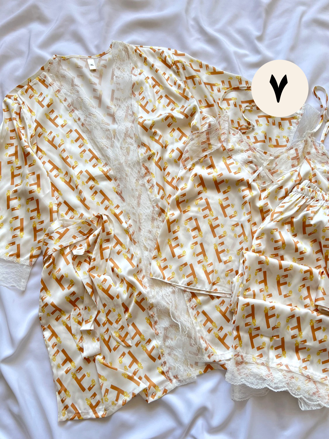 ست ساتن سه تیکه