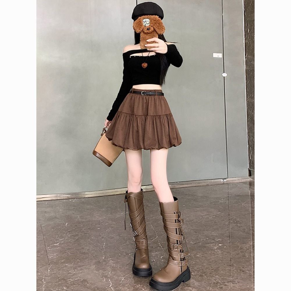 دامن کوتاه سندبادی با کمربند