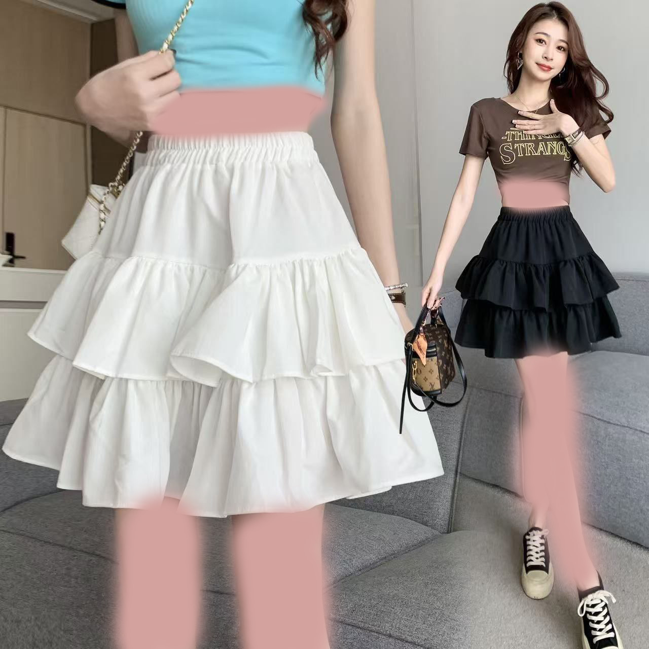 دامن کوتاه کمربند دار